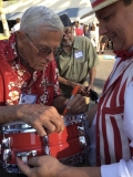 Disney Imagineering Legend Bob Gerr signs his first drumhead