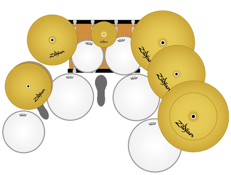 Pop/Rock/Country drum setup